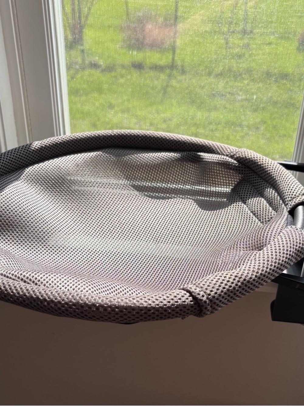 Adjustable Gray Cat Perch Window Mount